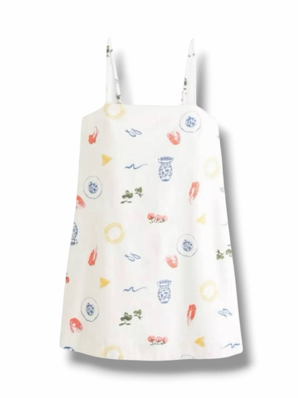 Abercrombie and Fitch Linen Blend Skort Dress Mediterranean Print